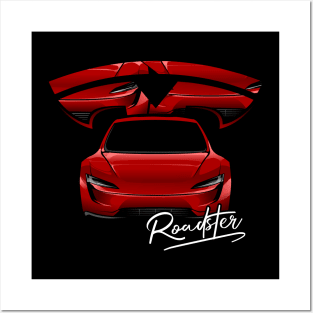 Roadster Electric Engine Car Posters and Art